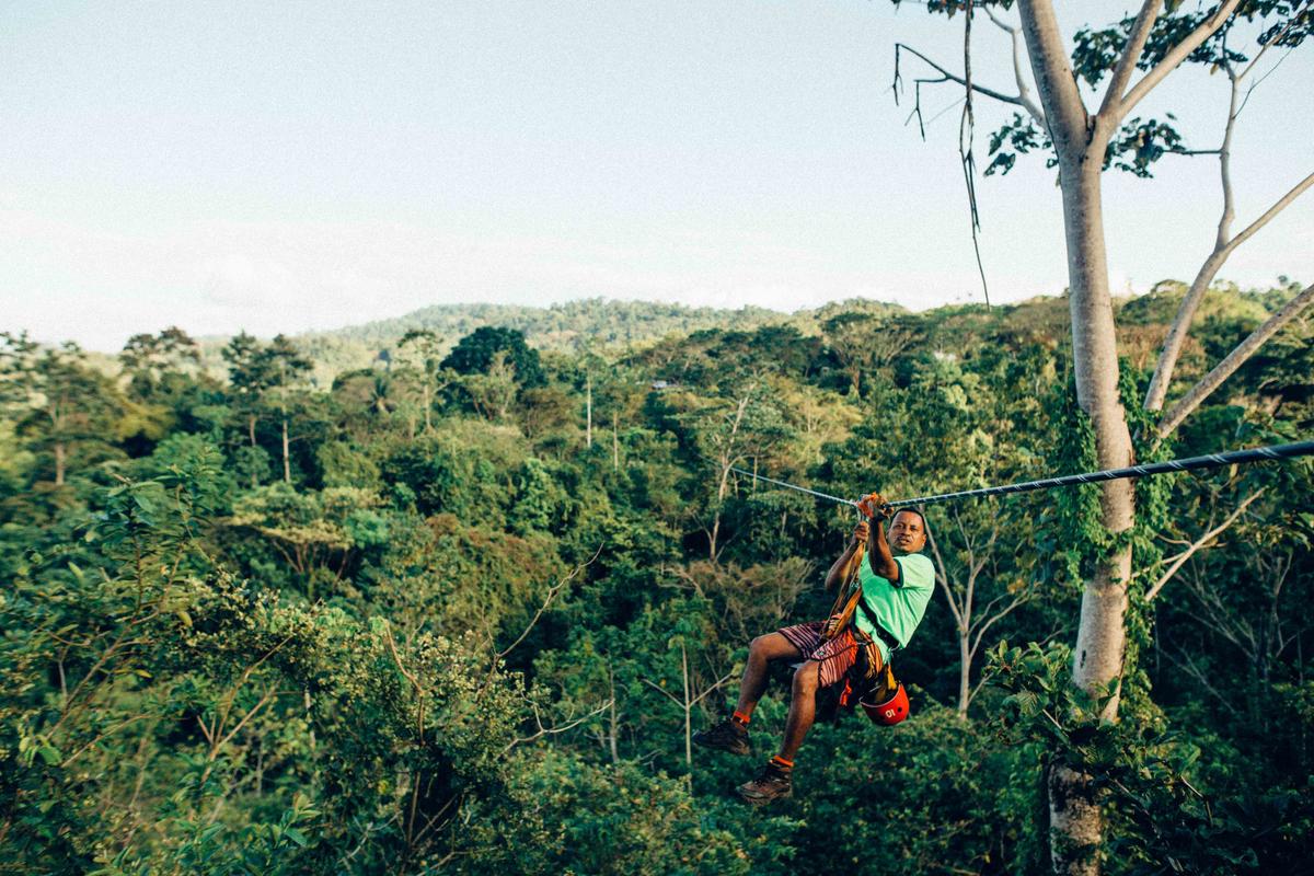 Zipline kabelbaan in Costa Rica